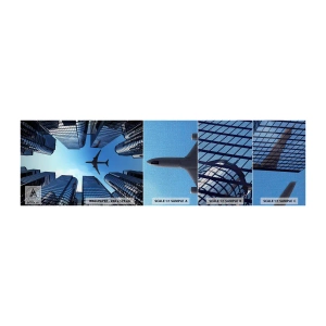 Échantillon de Papier Peint Premium Canvas - La vue depuis le ravin de verre - Architecture, Avion, Ville - 100x30 cm