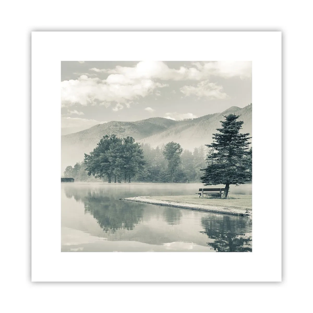 Affiche - Poster - Le lac dort encore - 30x30 cm