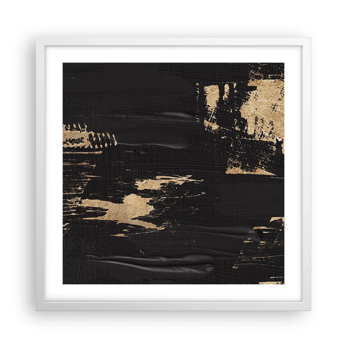 Affiche dans un cadre blanc - Poster - Empreinte du toucher - 50x50 cm