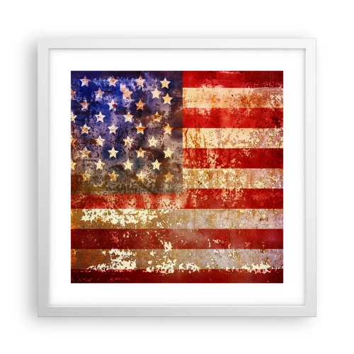 Affiche dans un cadre blanc - Poster - La gloire ne s'efface pas - 40x40 cm