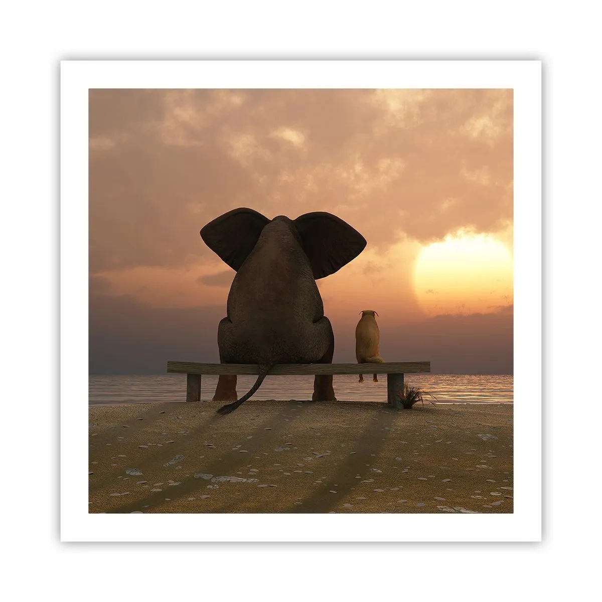 Affiche - Poster - C'est bon de garder le silence ensemble - 60x60 cm