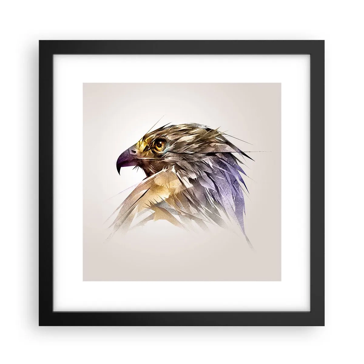 Affiche dans un cadre noir - Poster - Portrait d'un guerrier - 30x30 cm