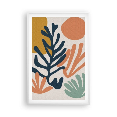 Affiche dans un cadre blanc - Poster - Mers de corail - 61x91 cm