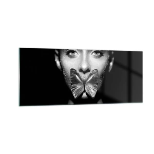 Impression sur verre - Image sur verre - Baiser papillon - 100x40 cm