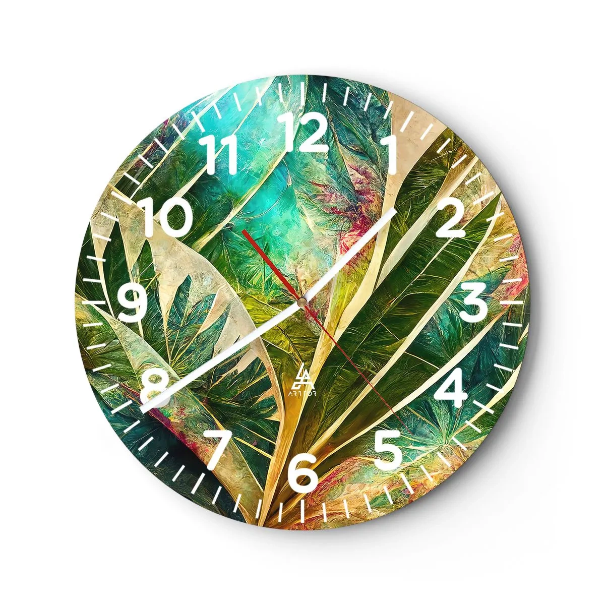 Horloge murale - Pendule murale - Les couleurs des tropiques - 40x40 cm