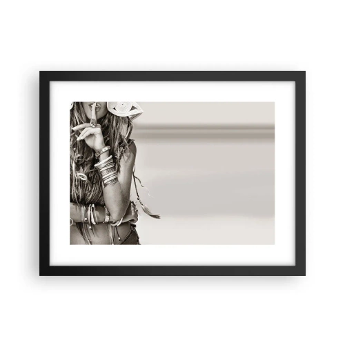 Affiche dans un cadre noir - Poster - Comment va la fille - 40x30 cm