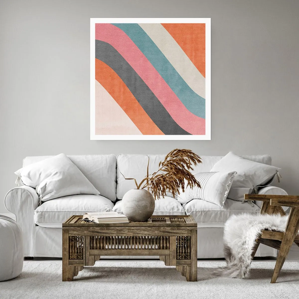 Affiche - Poster - Composition diagonale – mouvement - 30x30 cm