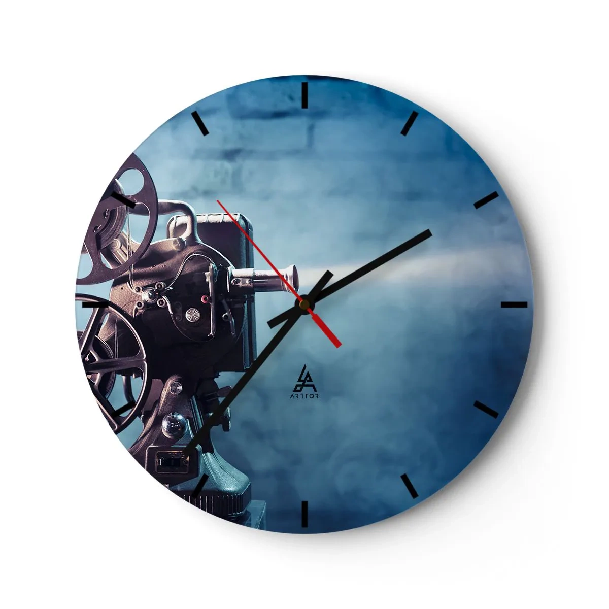 Horloge murale - Pendule murale - Dans un vieux cinéma - 40x40 cm