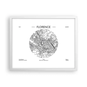 Affiche dans un cadre blanc - Poster - Anatomie de Florence - 50x40 cm