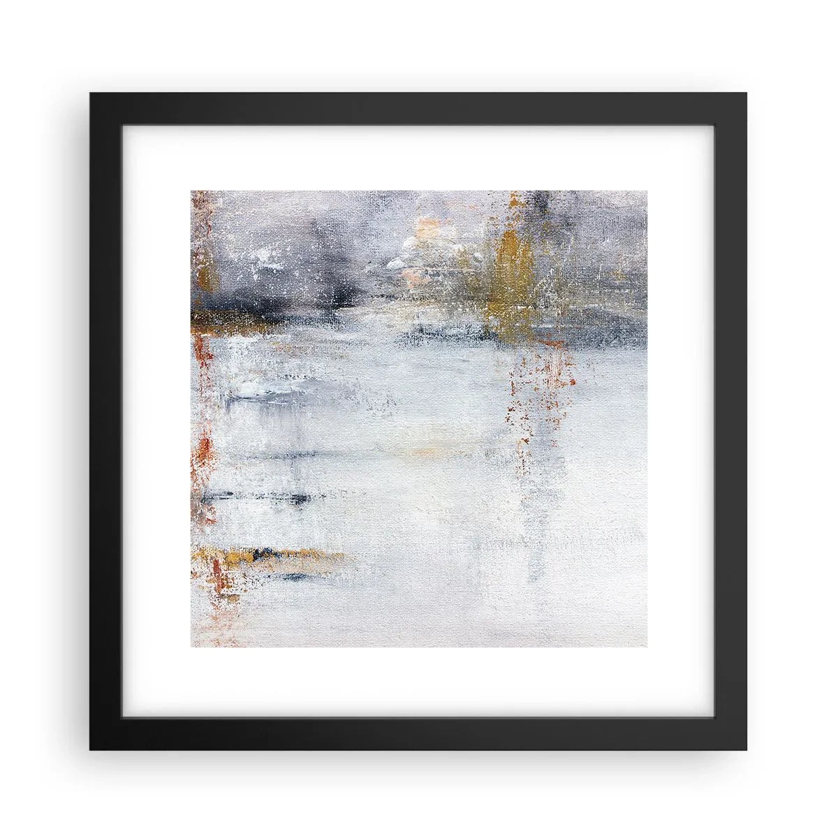 Affiche dans un cadre noir - Poster - Derrière l'air un rideau - 30x30 cm