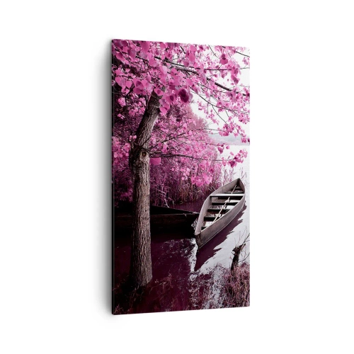 Impression sur toile - Image sur toile - Dans un silence rose - 45x80 cm
