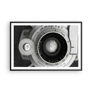 Affiche dans un cadre noir - Poster - Histoire d'Hollywood - 91x61 cm