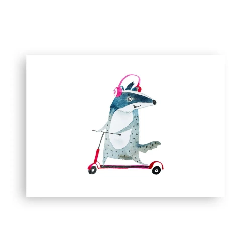 Affiche - Poster - La joie du blaireau - 70x50 cm