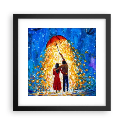 Affiche dans un cadre noir - Poster - La magie d'une soirée pluvieuse ? - 30x30 cm