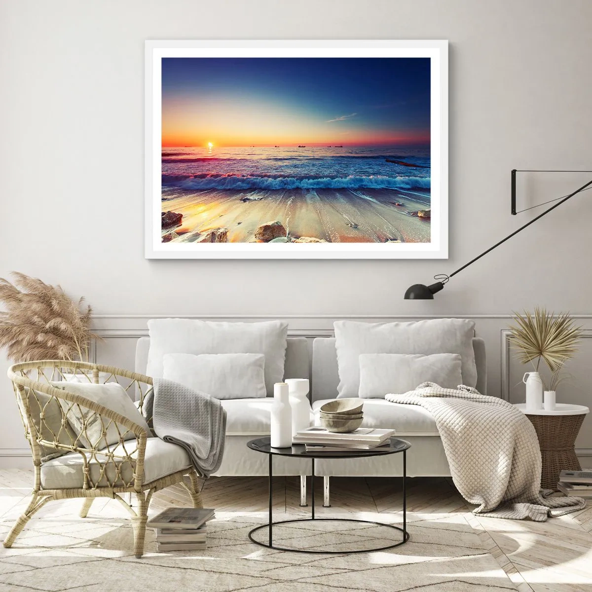 Affiche dans un cadre blanc - Poster - Mais quel horizon ? - 91x61 cm