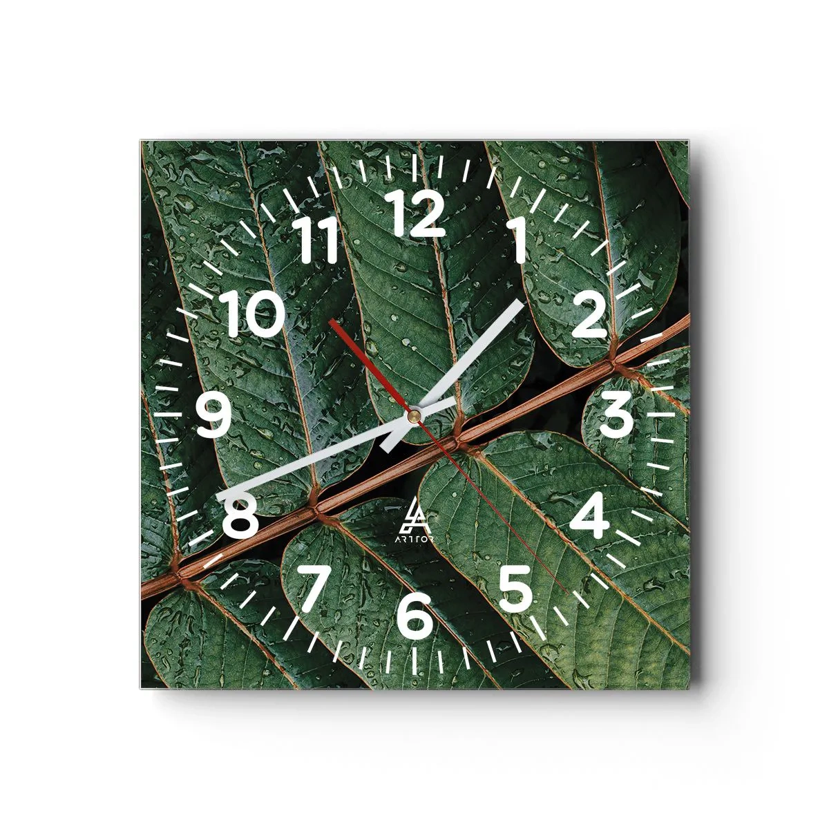 Horloge murale - Pendule murale - Au rythme de la verdure - 40x40 cm