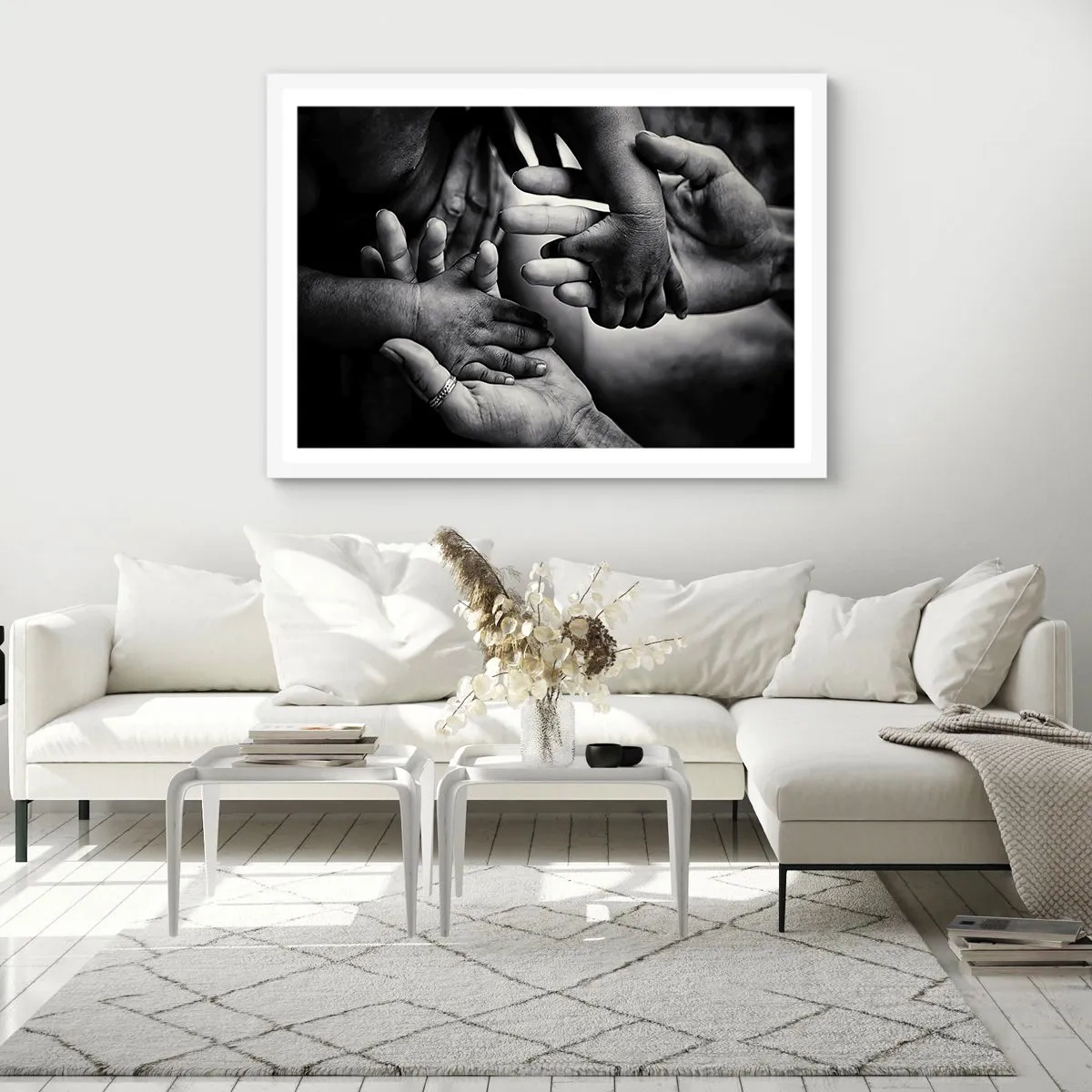 Affiche dans un cadre blanc - Poster - Être humain - 40x30 cm