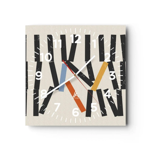 Horloge murale - Pendule murale - Dominos – composition - 40x40 cm