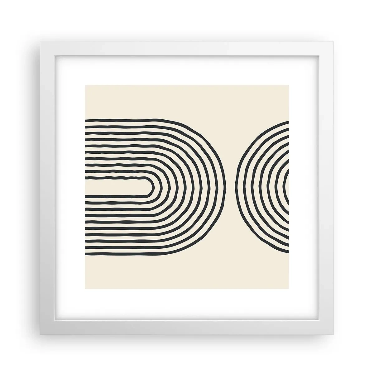 Affiche dans un cadre blanc - Poster - Dans un instant... - 30x30 cm