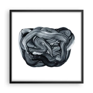 Affiche dans un cadre noir - Poster - Ce n'est pas si simple - 50x50 cm