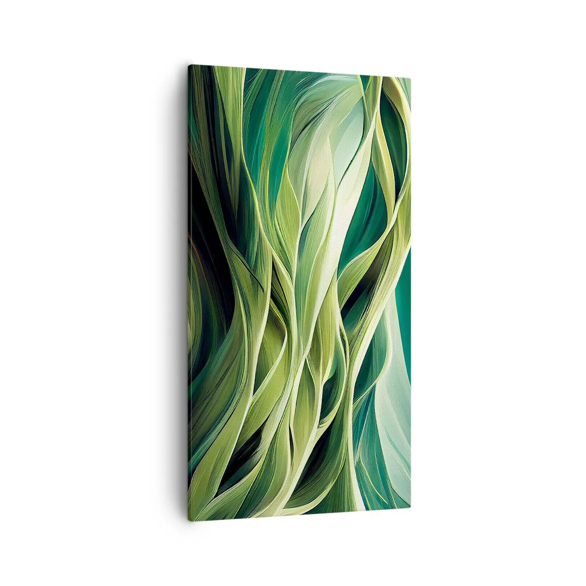 Impression sur toile - Image sur toile - Jeu de vert abstrait - 55x100 cm