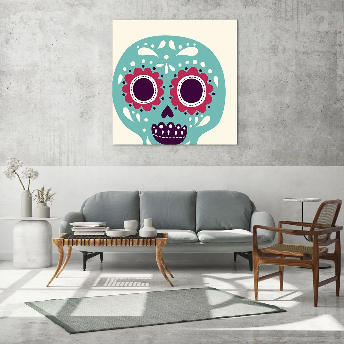 Impression sur verre - Image sur verre - La vie – du plaisir jusqu'à la mort - 60x60 cm