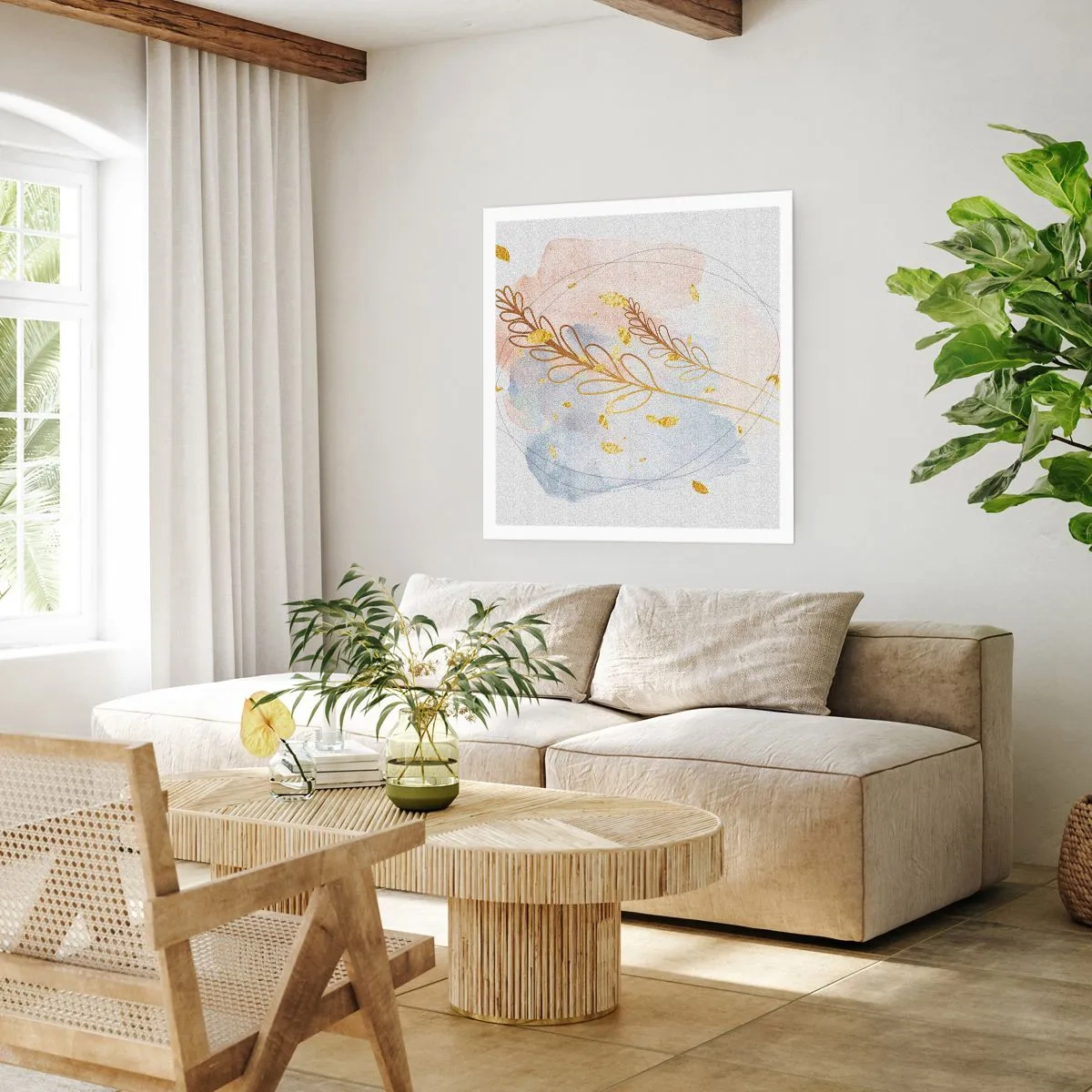 Affiche - Poster - Explosion d'or - 30x30 cm