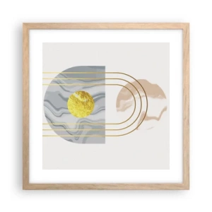 Affiche dans un chêne clair - Poster - Clareté et brillance - 40x40 cm