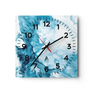 Horloge murale - Pendule murale - Concert de bleu - 30x30 cm