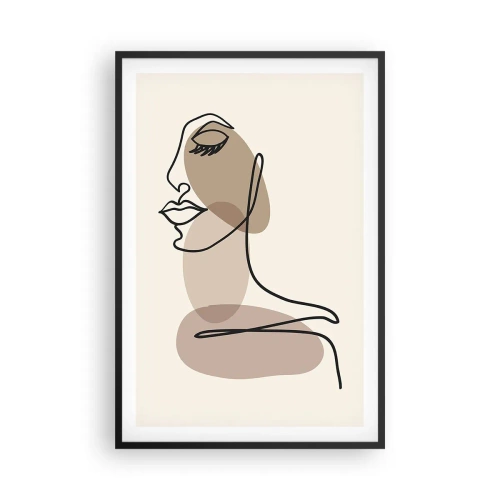 Affiche dans un cadre noir - Poster - Une certaine ligne de beauté - 61x91 cm