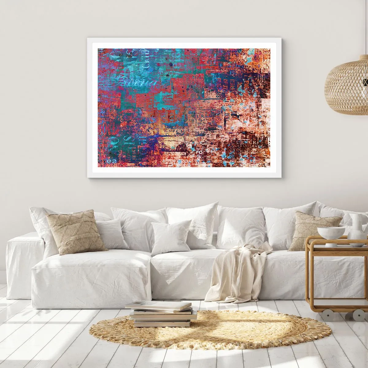 Affiche dans un cadre blanc - Poster - Mémoire et oubli - 50x40 cm