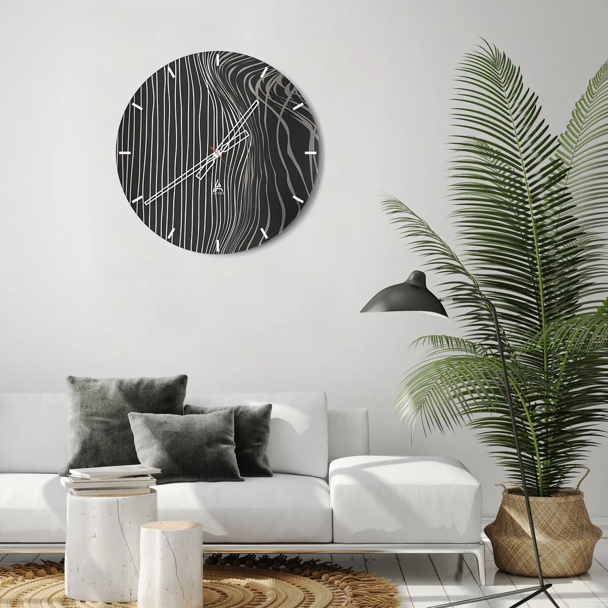 Horloge murale - Pendule murale - Rythme et accent - 40x40 cm