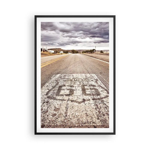 Affiche dans un cadre noir - Poster - Mother Road - une légende américaine - 61x91 cm