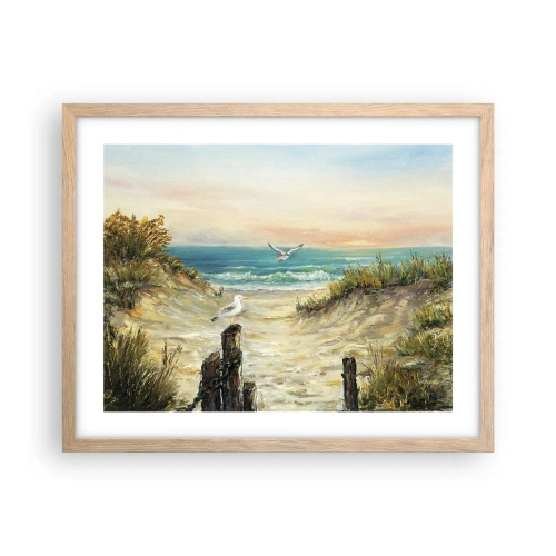 Affiche dans un chêne clair - Poster - Retraite au calme - 50x40 cm