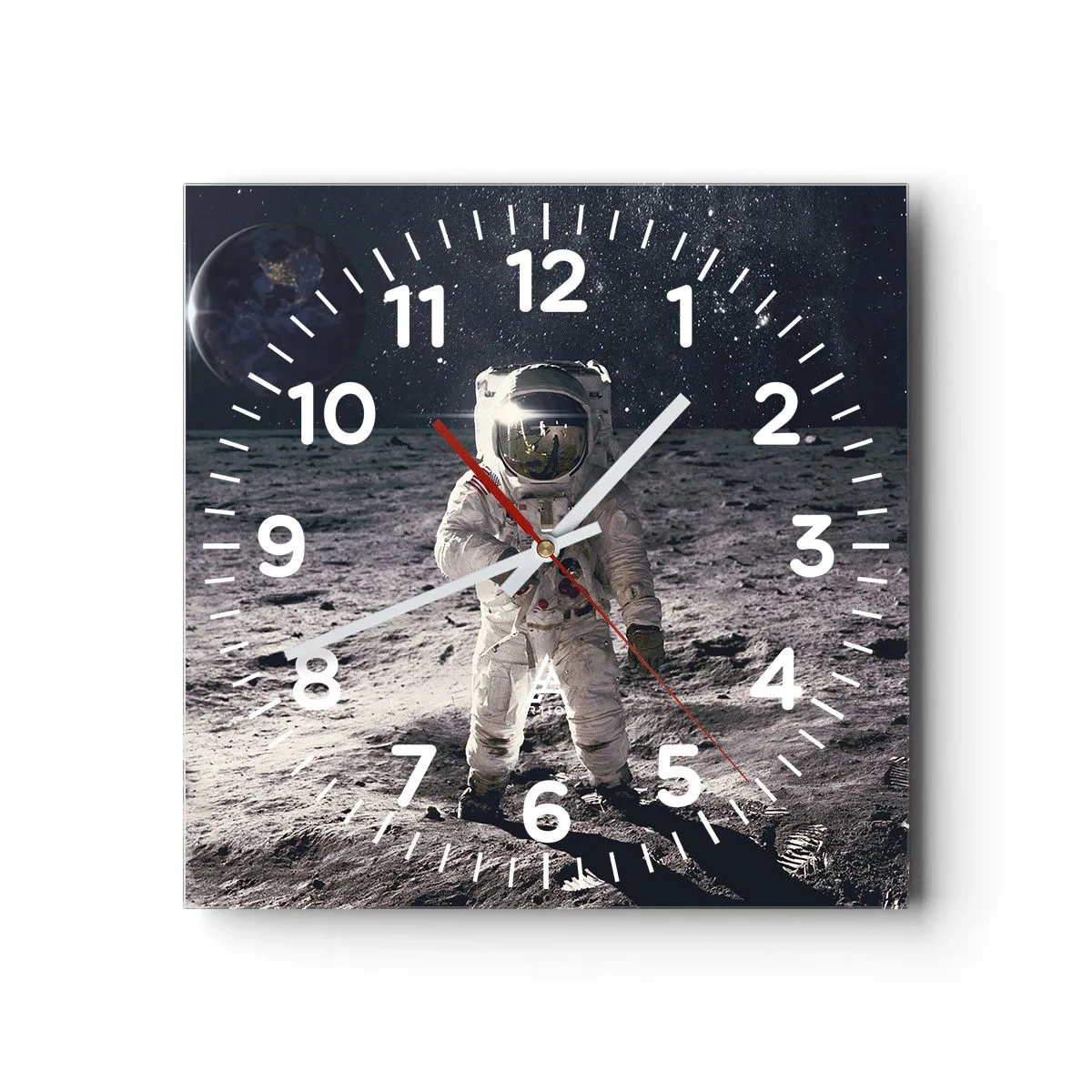 Horloge murale - Pendule murale - Salutations de la lune - 40x40 cm
