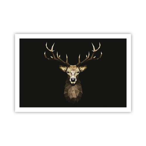Affiche - Poster - Cerf cubique - 91x61 cm