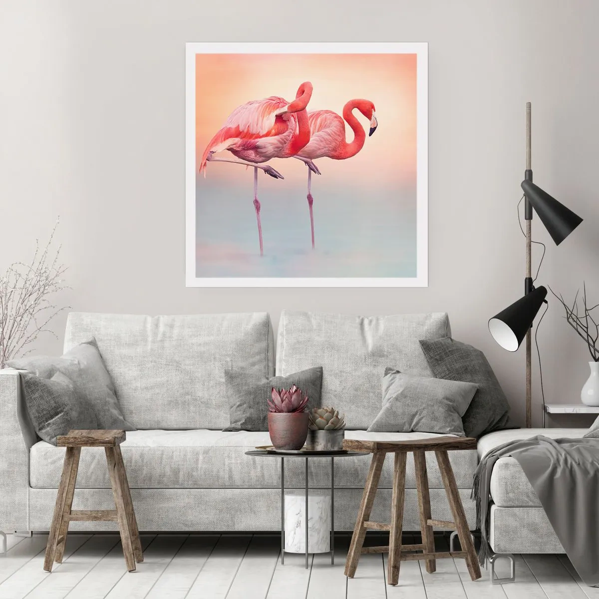 Affiche - Poster - Dans les couleurs du soleil couchant - 40x40 cm