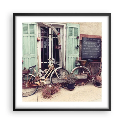 Affiche dans un cadre noir - Poster - Que la province vive - 50x50 cm