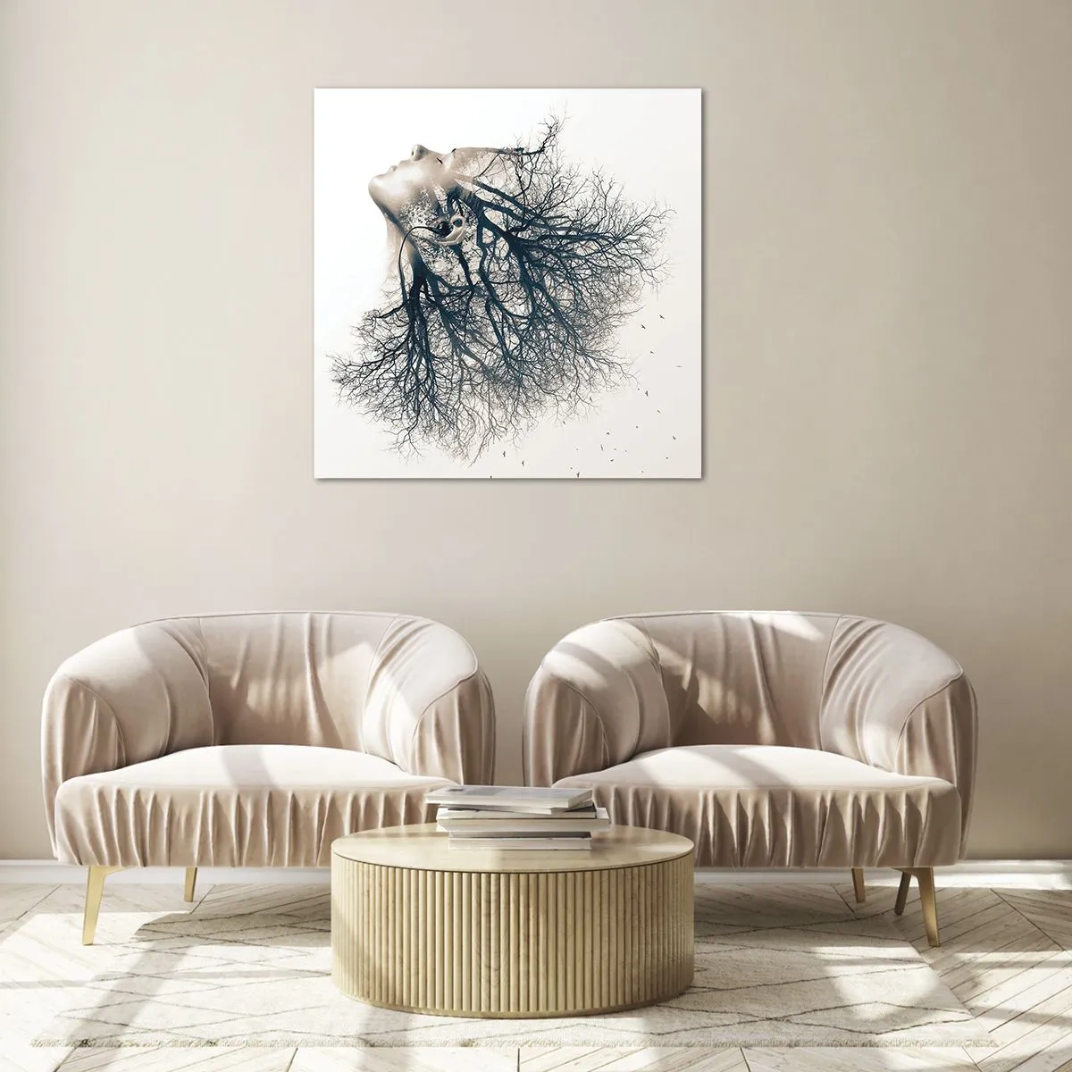 Impression sur verre - Image sur verre - Écouter le murmure des arbres - 40x40 cm