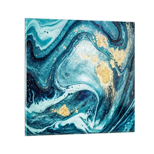 Impression sur verre - Image sur verre - Vortex bleu - 70x70 cm