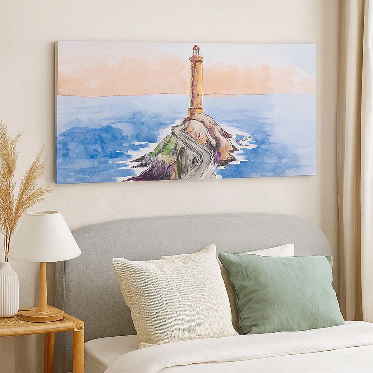 Impression sur toile - Image sur toile - Face à la mer - 100x40 cm