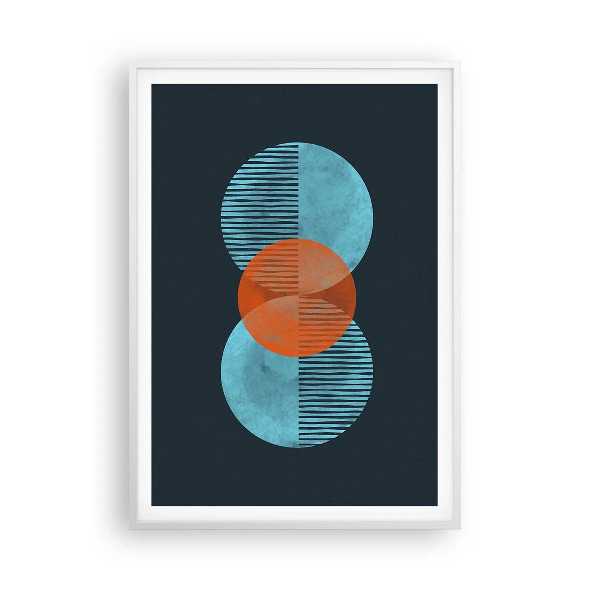 Affiche dans un cadre blanc - Poster - Composition symétrique - 70x100 cm