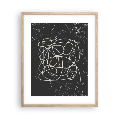 Affiche dans un chêne clair - Poster - Errance des pensées - 40x50 cm