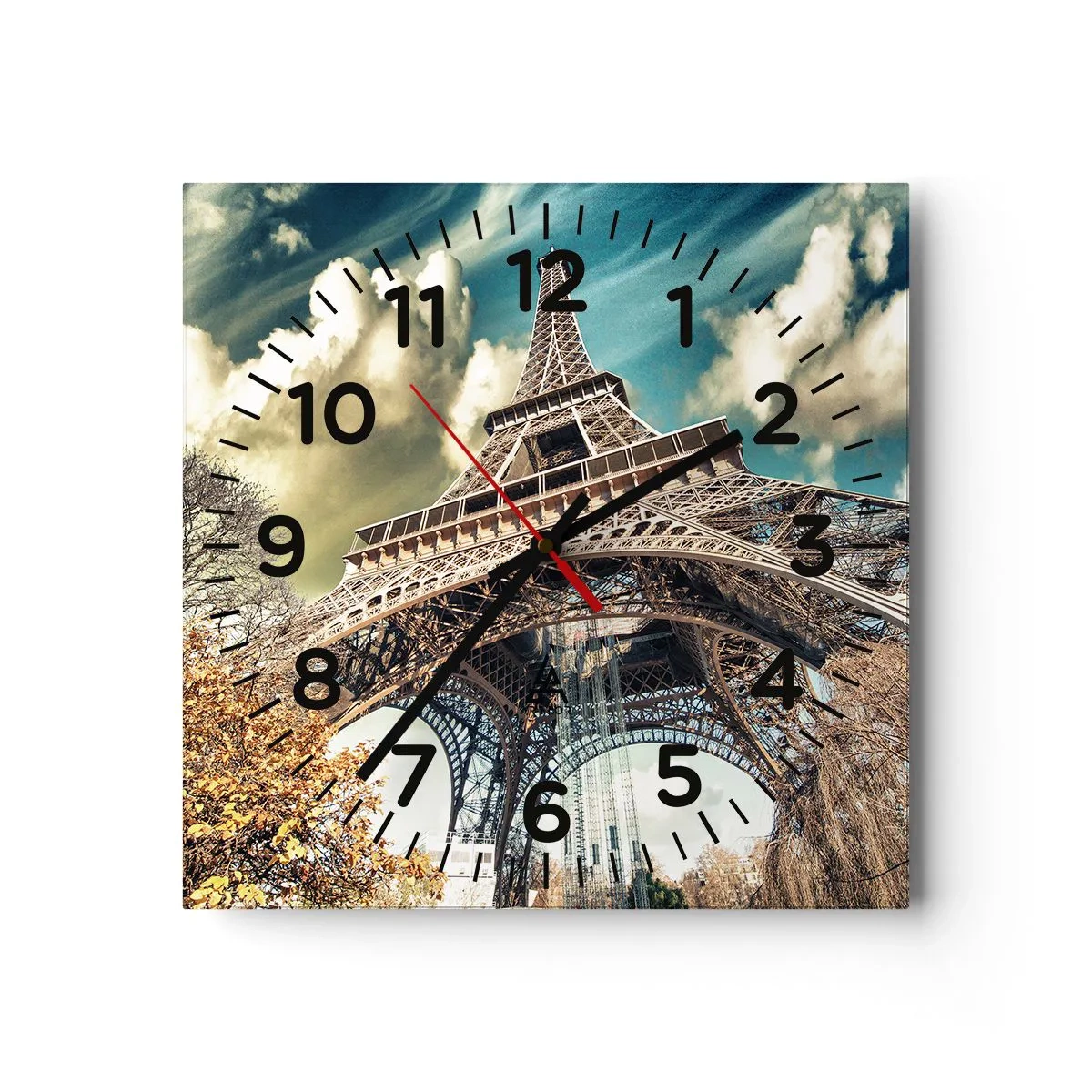Horloge murale - Pendule murale - Et en automne à Paris... - 30x30 cm