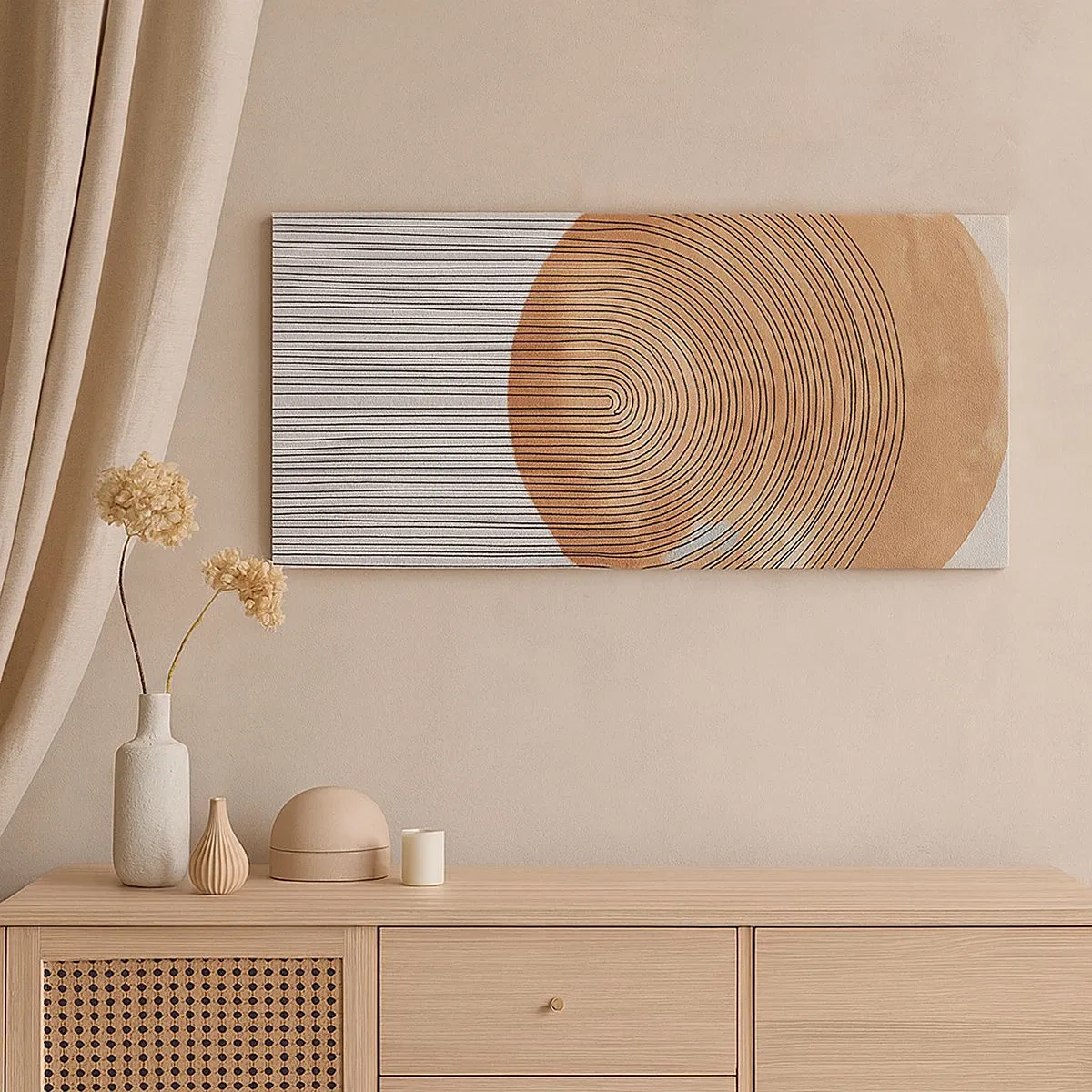 Impression sur toile - Image sur toile - Composition solaire - 100x40 cm