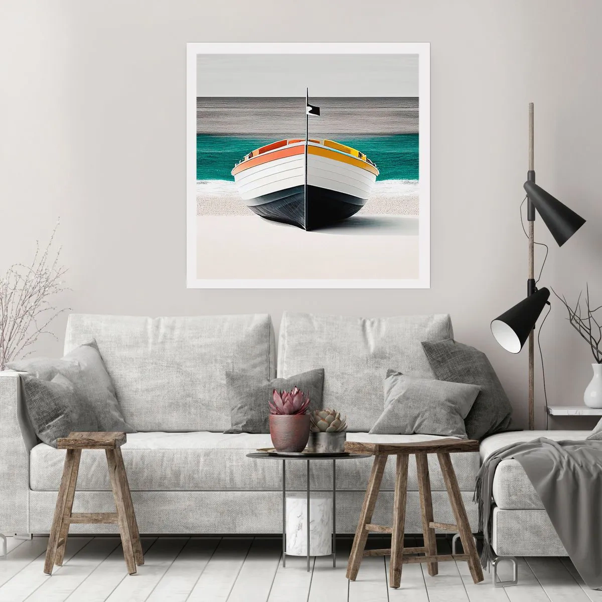 Affiche - Poster - A sa place - 60x60 cm