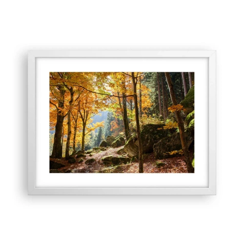 Affiche dans un cadre blanc - Poster - Il est temps de se détendre - 40x30 cm