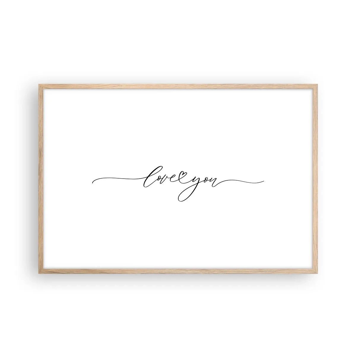 Affiche dans un chêne clair - Poster - Noir sur blanc - 91x61 cm