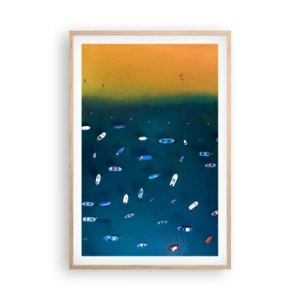 Affiche dans un chêne clair - Poster - Jeu de vacances - 61x91 cm