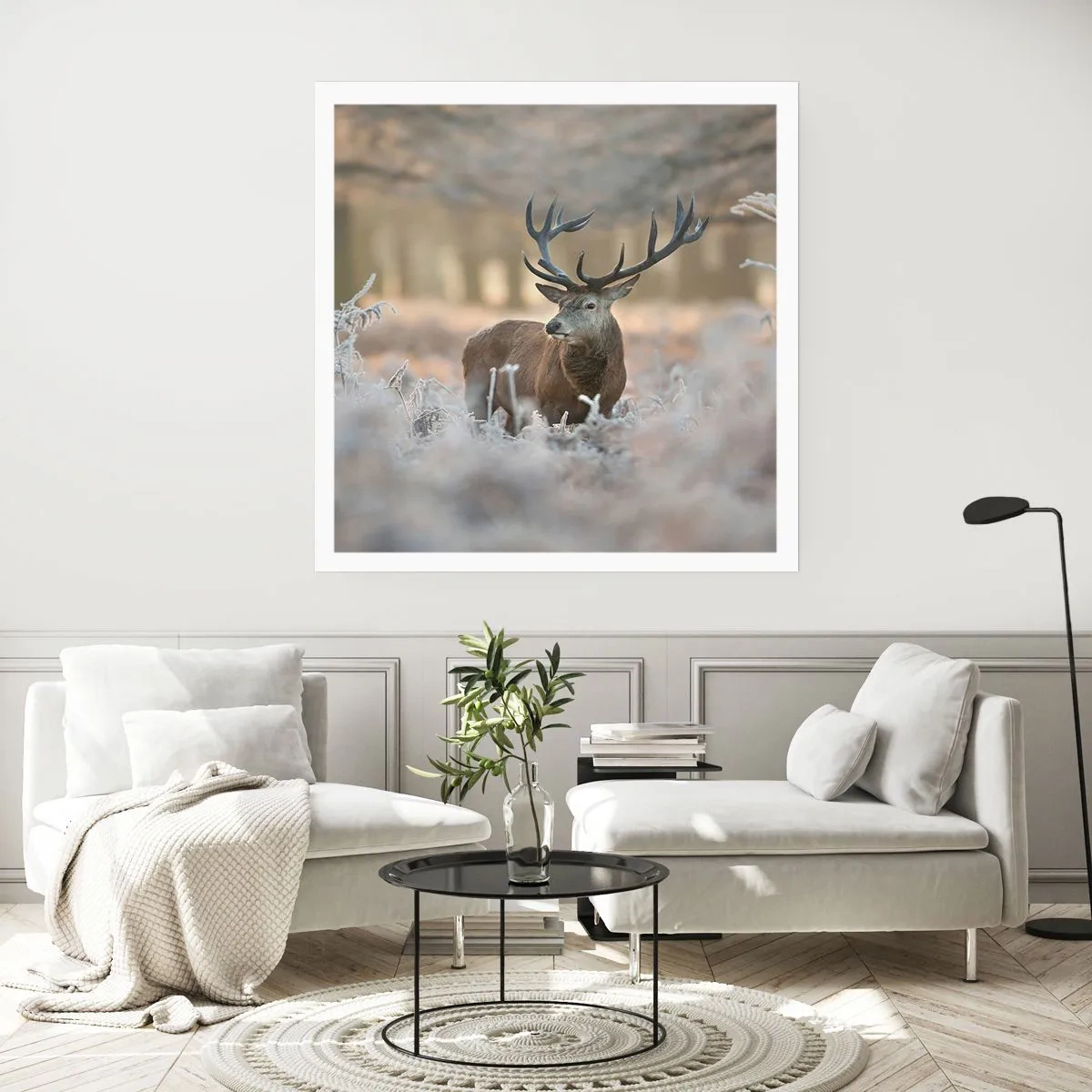 Affiche - Poster - Une matinée animée - 30x30 cm